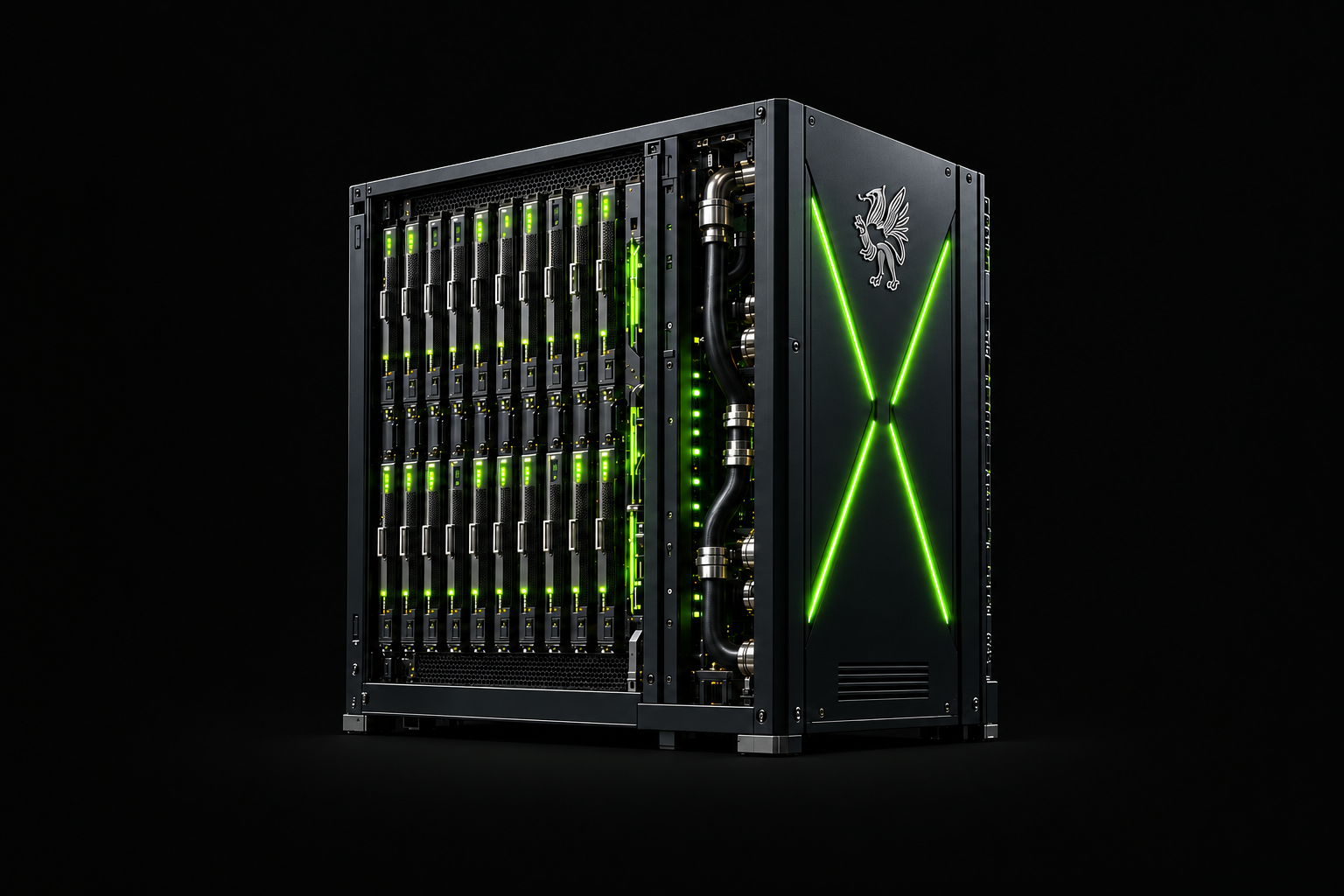 GRIFO 32: internal view of a single 32-GPU module